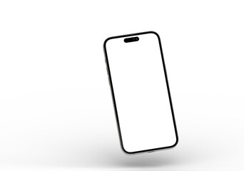 High-quality image of a modern smartphone with a blank screen, perfect for app presentations or website mockups.