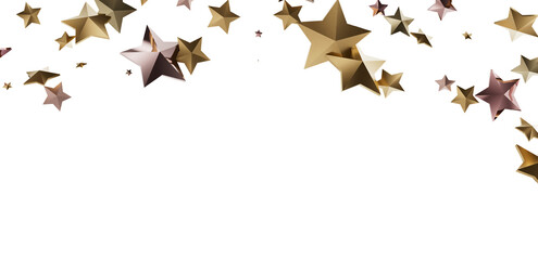 Elegant background with gold and rose gold stars. Perfect for holidays, celebrations, and more.