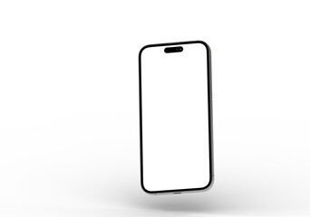 High-quality photo of a modern smartphone with a blank screen, perfect for app presentations or website designs.