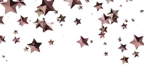 Beautiful rose gold stars on white. Perfect for celebrations, holidays, and more!