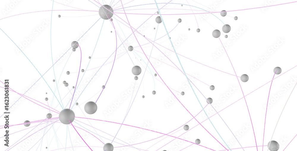 Poster falling cyber particles. big data stream. 3d