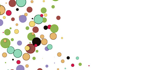 Multicolored paper confetti on transparent background. Realistic confetti flying. Colorful scattered items to holiday decorations.