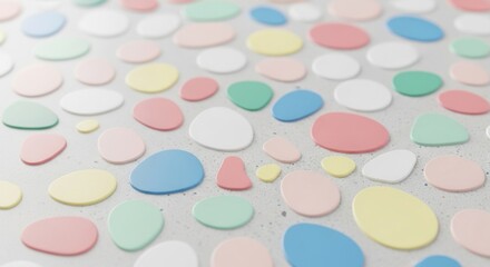 Delightful pastel pebbles background offers a vibrant, modern aesthetic for your next creative project