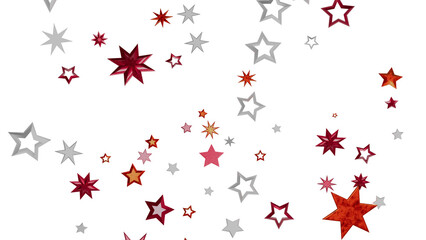 Festive background with red and silver stars. Perfect for holidays, celebrations, and more!