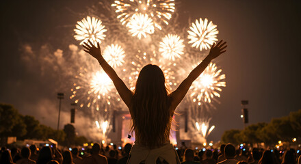 Celebrate the new year with dazzling fireworks displays and unforgettable memories, a vibrant night sky filled with joy and wonder.