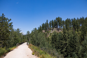 Wooden bridge on the George S. Mickelson trail, South Dakota