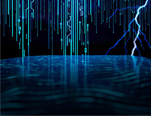 Dynamic Tech Background with Particle Motion

