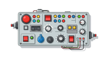 Fototapeta premium Colorful Factory Skyline Vector Illustration