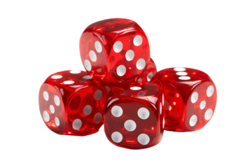 Red Dice Stack Gamble Chance Luck Casino Game