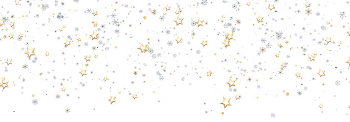 Sparkling festive background with gold and silver stars. Perfect for holidays.