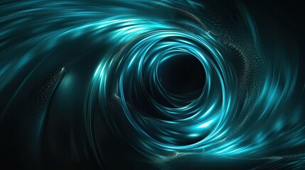 A swirling vortex of luminous blue light, creating a sense of depth and motion.