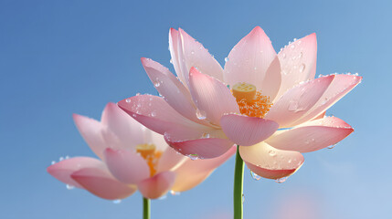 pink lotus in the sky