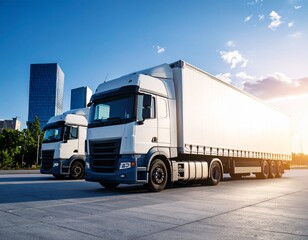Fototapeta premium truck logistics mock up