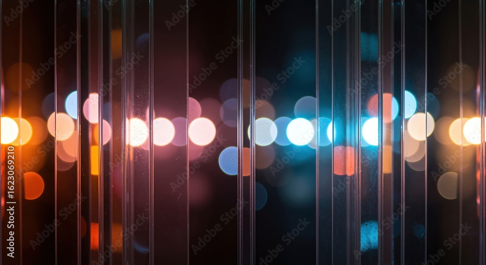 Poster abstract light reflections: a captivating interplay of light and glass creates a mesmerizing composi