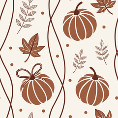 A modern abstract fall pattern with irregular geometric vertical shapes in muted burnt hues.