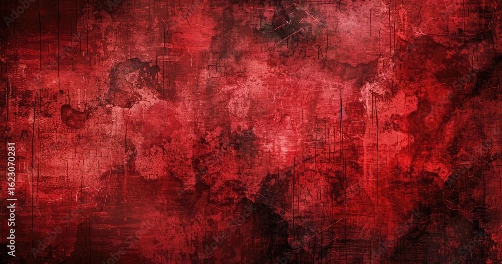 Poster a textured background featuring deep red hues and abstract patterns, suitable for graphic design.