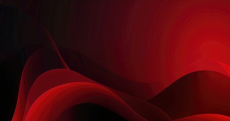 Abstract red wave design with smooth gradients and flowing shapes.