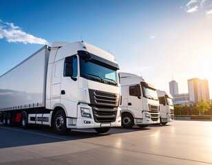 Naklejka premium truck logistics mock up