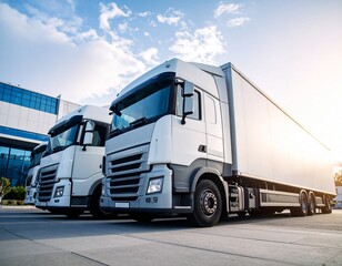 Fototapeta premium truck logistics mock up