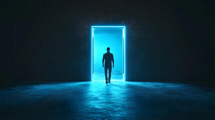 man standing in doorway