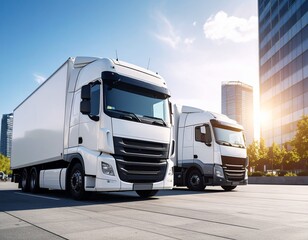 Fototapeta premium truck logistics mock up