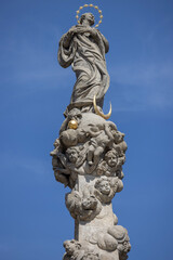 Obraz premium Baroque Plague Column of Virgin Mary Immaculate (Morovy sloup), Kutna Hora, Czech Republic