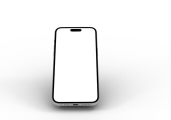 High-quality stock photo of a modern smartphone with a blank screen, perfect for app presentations or website designs.