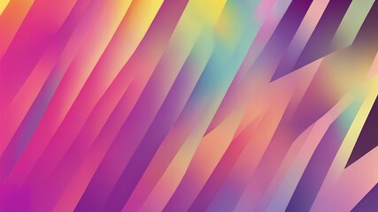 Diagonal abstract gradient lines of pink purple yellow and blue blend smoothly Colorful