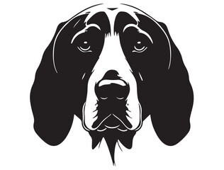 COONHOUND DOG HEAD SILHOUETTE