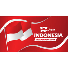 indonesia independence day background vector