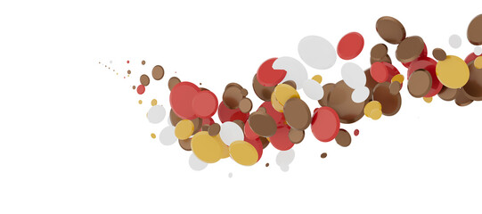  Colorful confetti on white background