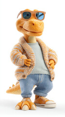 A cute 3d Dinosaur figure generative ai
