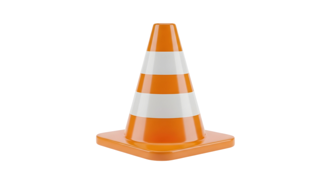 Orange Traffic Cone Safety Construction Road Work Hazard Warning