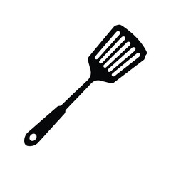 Black spatula silhouette for cooking and kitchen utensils illustration