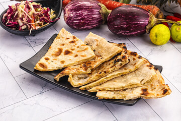 Indian stuffed potato bread Paratha