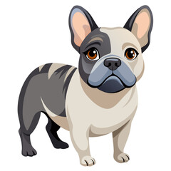 french bulldog dog vector art illustration