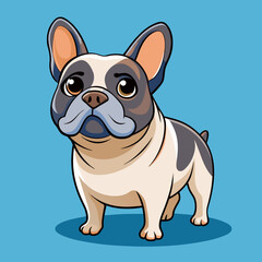 french bulldog dog vector art illustration