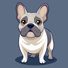 french bulldog dog vector art illustration