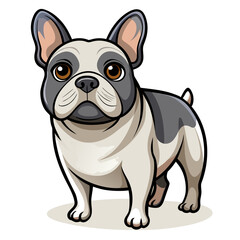 french bulldog dog vector art illustration