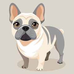 french bulldog dog vector art illustration