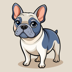 french bulldog dog vector art illustration