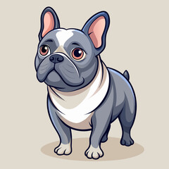 french bulldog dog vector art illustration