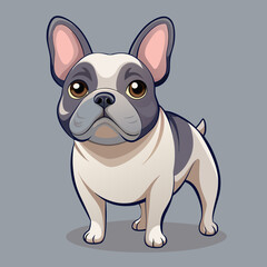 french bulldog dog vector art illustration