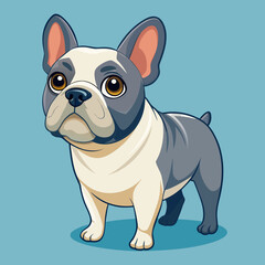 french bulldog dog vector art illustration