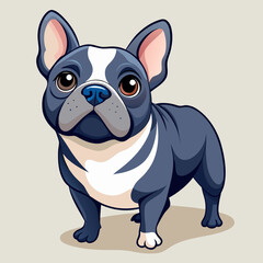 french bulldog dog vector art illustration