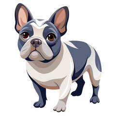 french bulldog dog vector art illustration