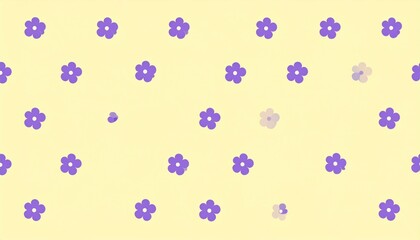 Pastel flowers on a pale yellow background