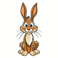 Fototapeta premium vector illustration of a cartoon rabbit