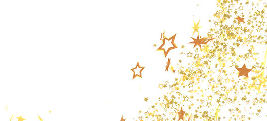 Sparkling gold stars on white. Perfect for holidays, celebrations, and more!