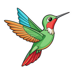 Fototapeta premium hummingbird and flower